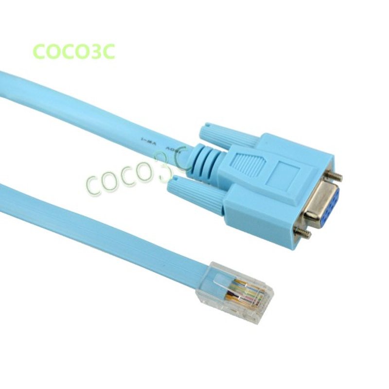 RJ-45 Male to RS-232 Female 8P8C RJ45 to Serial DB9 COM Port