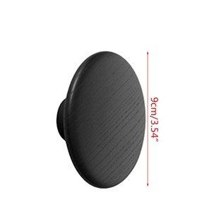 Solid Wood Cylindrical Hook Wall Clothes Hanger Wooden Coat