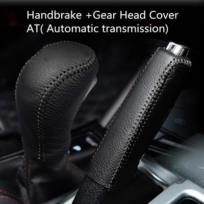Genuine Cow Leather Car Gear Shift Collars Handbrake Cover C