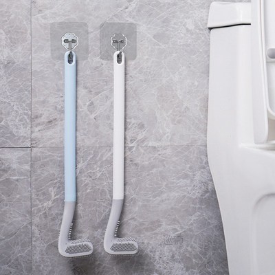 TPR Silicone Bristles Toilet Brush and Holder Bendable Brush