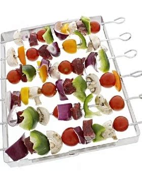 BBQ Skewer Rack for Grilling Shish Kebob skewers Durable