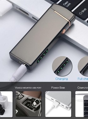 sb Rechargeable Electric Lighter Dual Arc Windproof Cigar Li