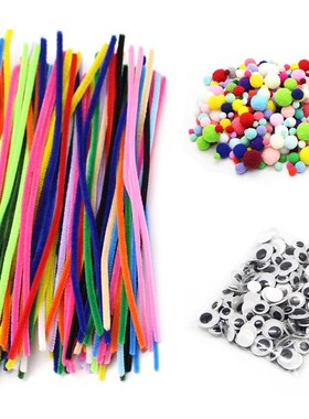 30/50/100pc Colorful Chenille Stems Plush Stick Pipe Cleaner