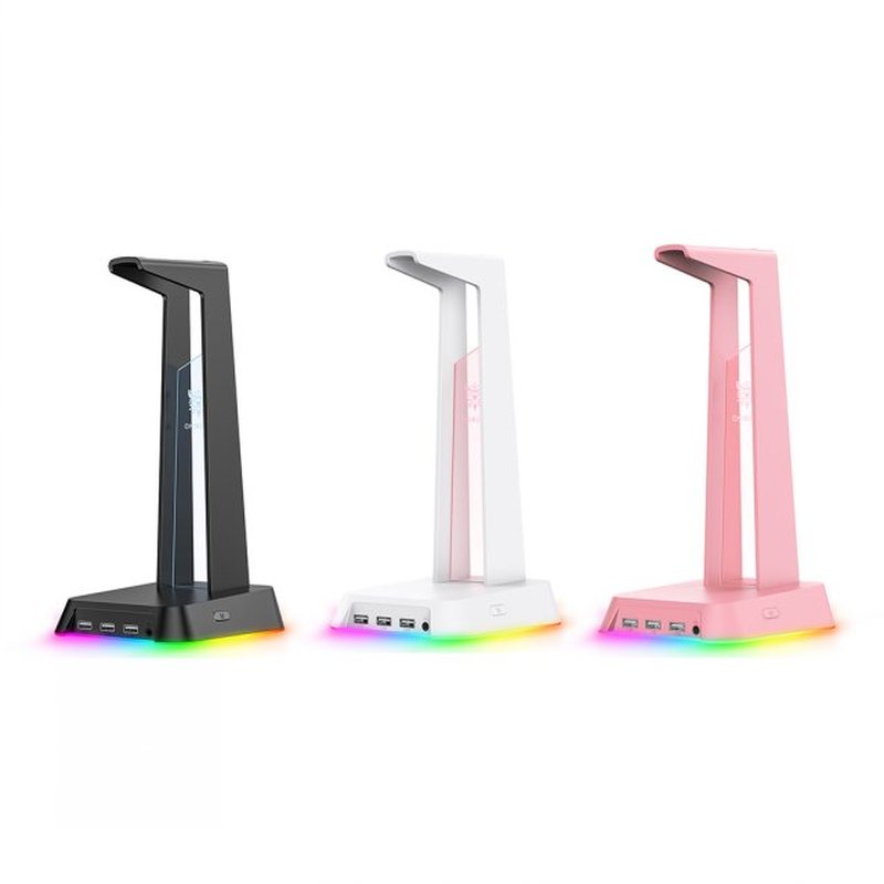 ONIKUMA RGB Gaming Headphone Stand with 3 USB 3.5mm AUX Port