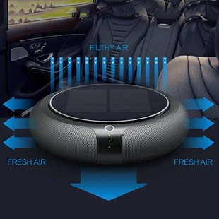 Solar Powered Car Air Purifier Freshener - Negative Ions Air