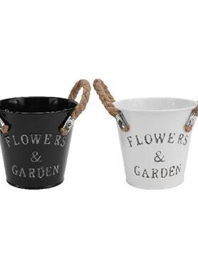 2 Pcs Iron Pot Ikebana Vases Vintage Farmhouse Vase Rustic