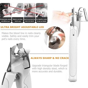 Benepaw Professional Light Dog Nail Clippers File USB Charg