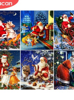 HACAN PAINt BY NumBer CHrIStmAS DIY PICtureS BY NumBerS SANt