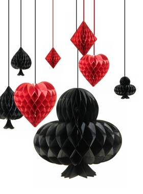 Las Vegas night Casino Theme Party Decoration Honeycomb Han