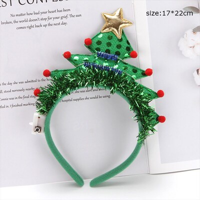 Cute Green Christmas Tree Headband Headwear Christmas Gifts