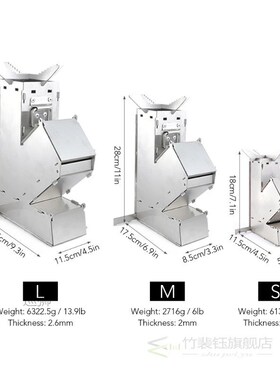 Camping Stainless Steel Rocket Wood Stove Lightweight Foldab