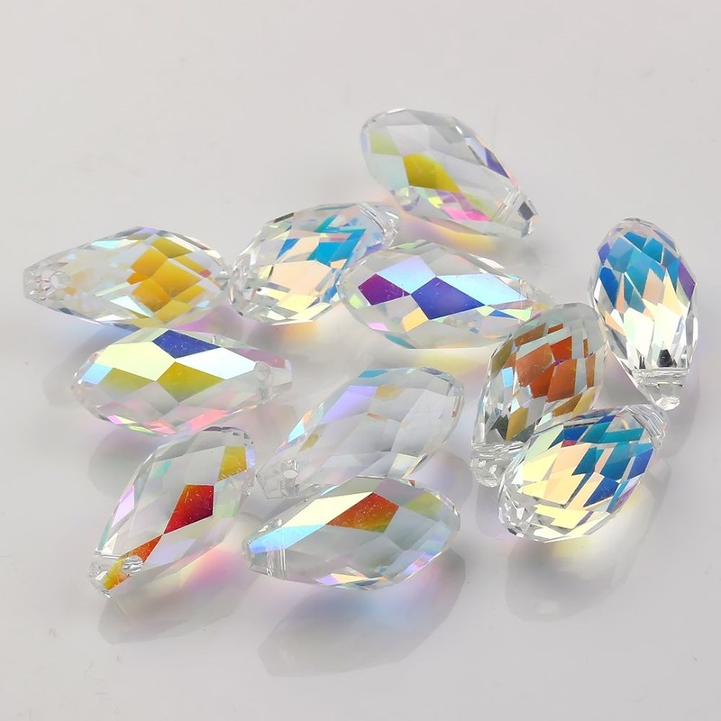 Crystal Teardrop Pendant 10*20/12*25MM Czech Lampwork Glass