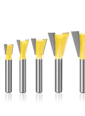 6Pcs 6Mm Shank Dovetail Joint Router Bits Set 14 Degree