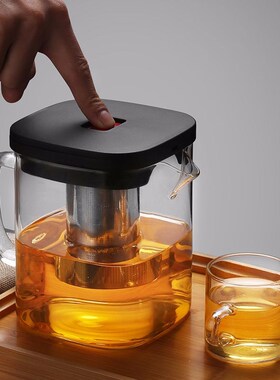 Clear Glass Tea Set Teacup Sets Heat Resistant Square Glass