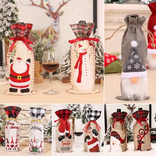 For Cover Decorations Home Wine Christmas Bottle