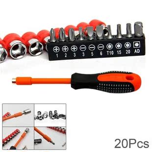 1/4 Inch Head Pole 6.35 Mini Screwdriver 20 In 1 Torque