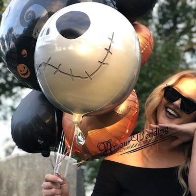 Halloween balloon Black bats Dancing skeletons Vampire