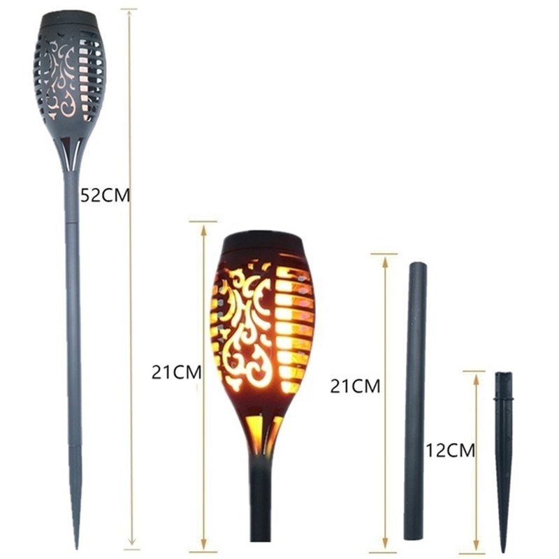1/8PCS Solar Led Light Flickering Dancing Flame Torch Lighti