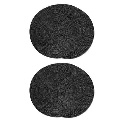 Round Braided Placemats Set Of 12 Table Mats For Dining