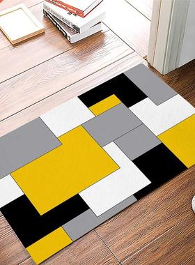 Yellow Mosaic Color Abstract Art Doormat Home Protective