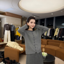 针织衫 温柔风圆领长袖 宽松内搭打底上衣 3437新款 恩佳N