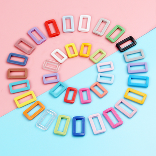 口子扣彩色塑料二档扣腰带方扣子服装辅料箱包配件背带扣装饰扣