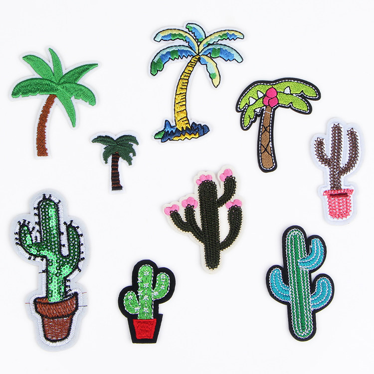 创意时尚椰树布贴 牛仔裤补丁 衣服补贴 服装装饰diy辅料手工贴花