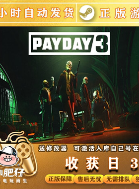 Steam正版国区 收获日3 PAYDAY 3 CDK激活入库代注册账户在线联机