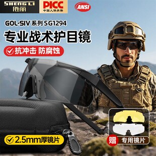 胜丽 战术护目镜防护眼镜军迷抗冲击单兵防雾防风沙骑行墨镜风镜