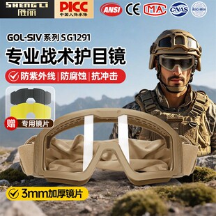 胜丽 战术护目镜防护眼镜军迷抗冲击单兵防雾防风沙骑行墨镜风镜