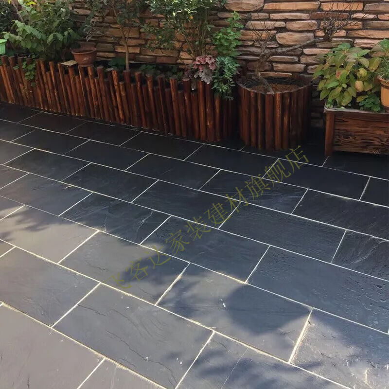飞客达天然青石板室外别墅庭院地砖花园阳台防滑地面砖院子户外60