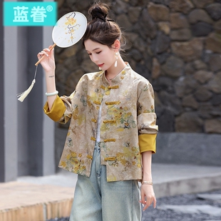 新中式国风减龄超火唐装外套女2025春夏新款爆款盘扣轻薄防晒上衣