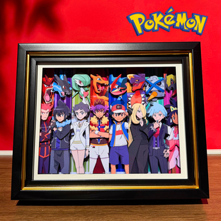 宝可梦八大师立体画皮卡丘动漫周边创意生日礼物装饰挂画