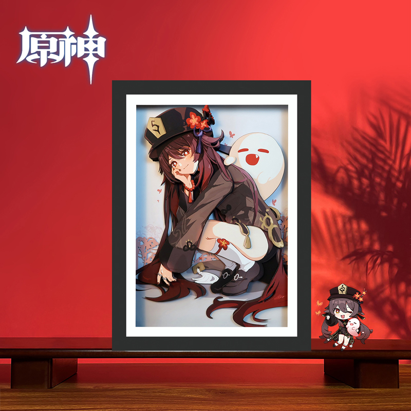 原神胡桃立体画卧室客厅装饰周边二次元壁画创意手工装饰画礼物图片