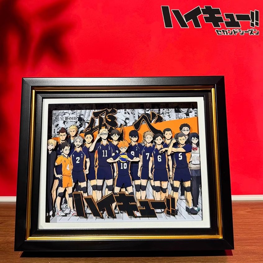 排球少年全家福立体画日向翔阳乌野动漫周边生日礼物装饰画挂画