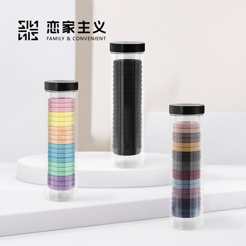 恋家主义简约弹力发圈桶装百搭无接口时尚百搭网红发绳丸子头高马