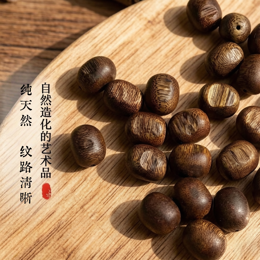 奇楠沉香老料留疤随形隔珠保真