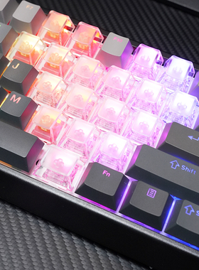火矛心形爱心增补雾透键帽透光原厂高度个性PC机械键盘通用高颜值