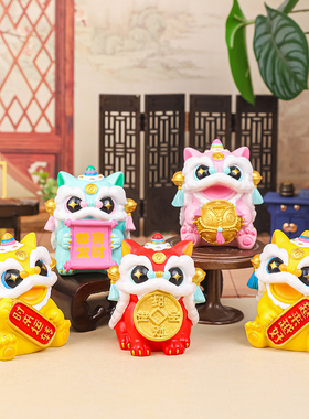 全越国潮醒狮桌面小摆件礼物礼品