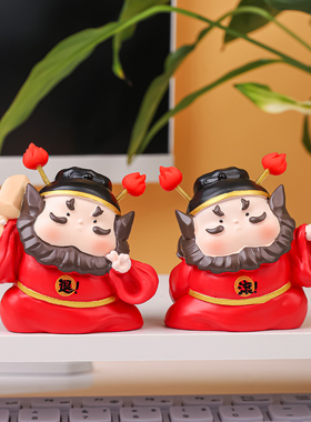 水逆退散钟馗桌面摆件