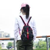 户外撞色双肩斜挎两用双肩包女夏旅行2025新款 轻便小背包旅游小包