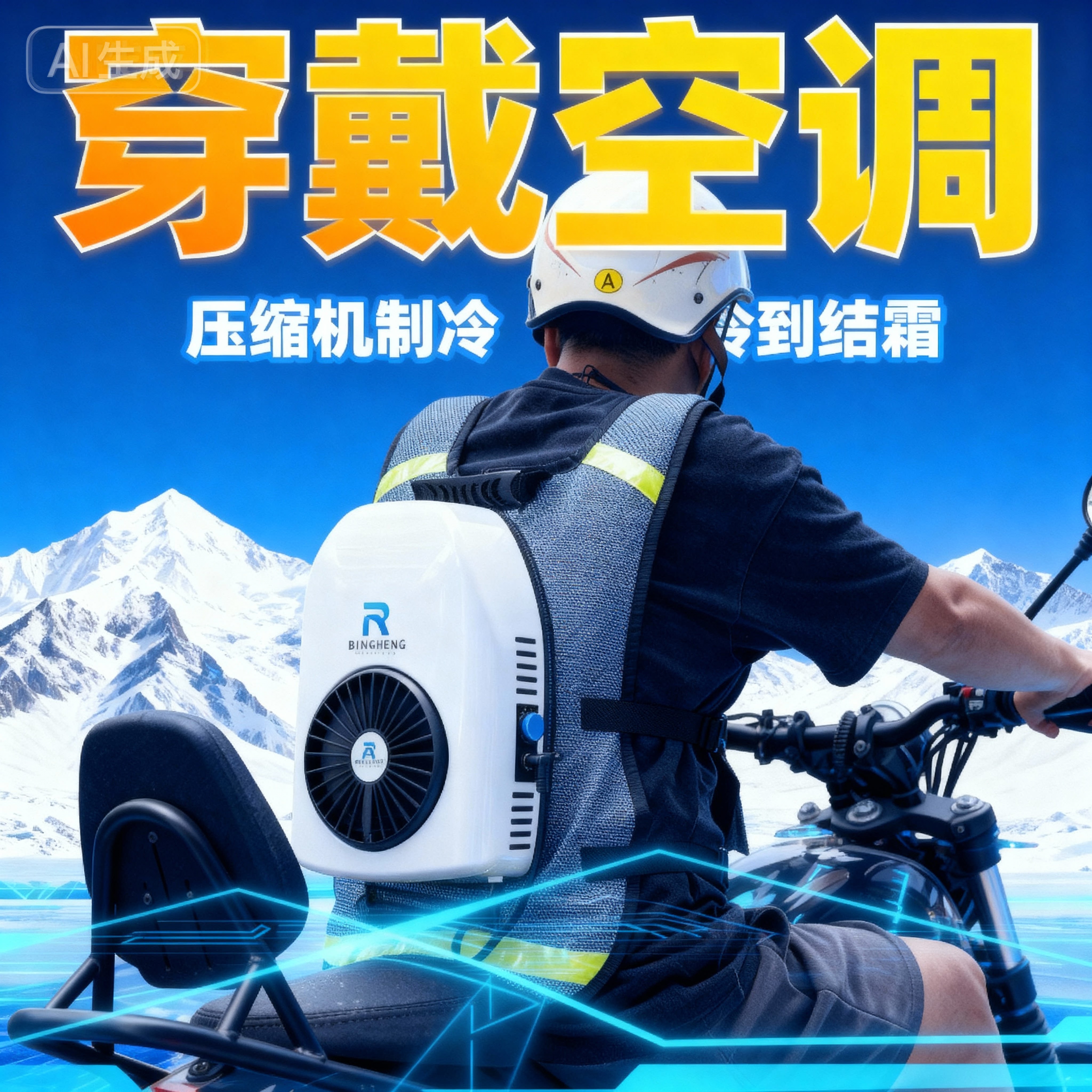 冰恒空调服压缩机制冷背心马甲