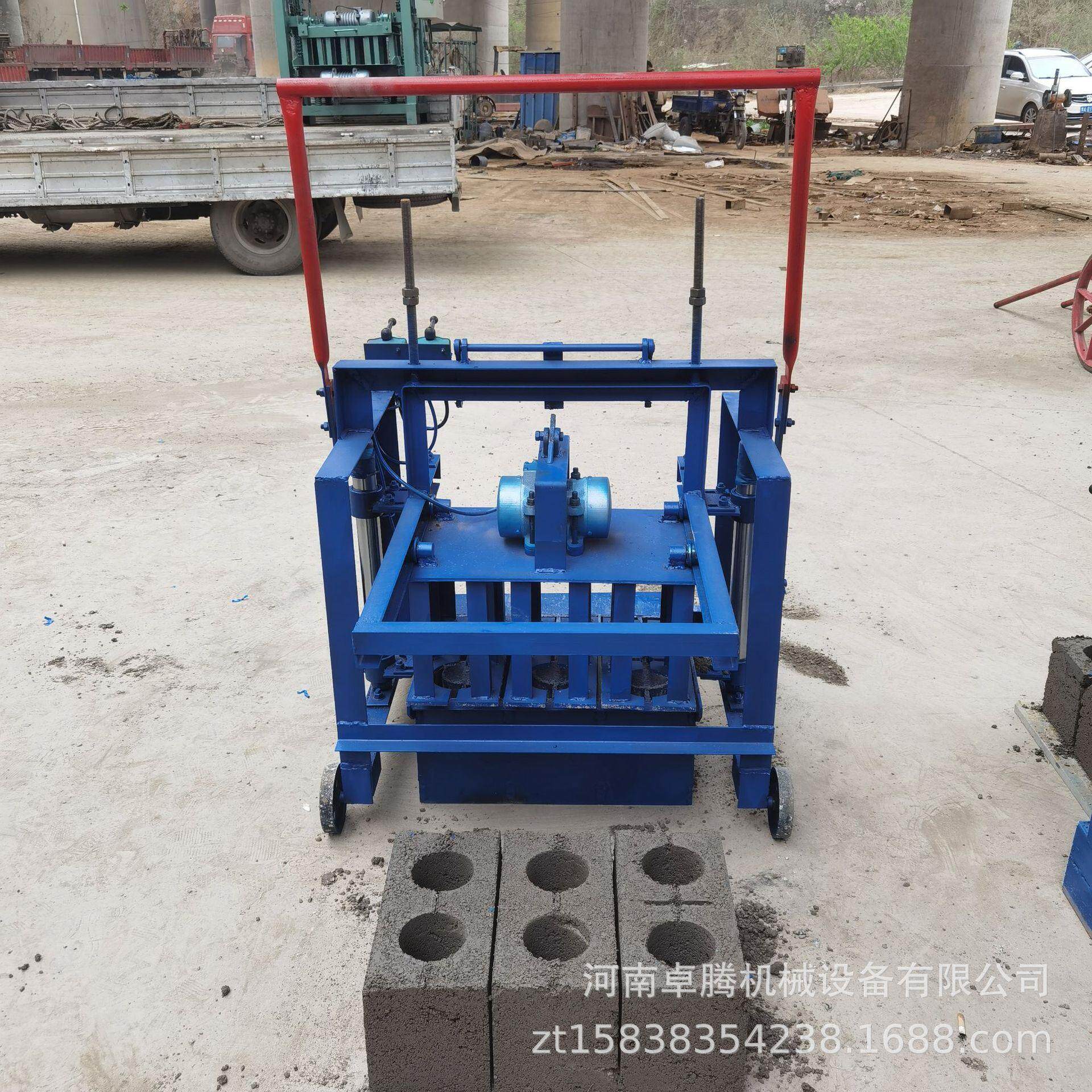 小型空心砖制造机械路边石块铺路制砖机柴油机液压空心水泥砌块机