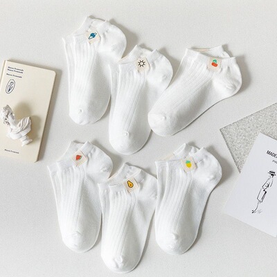 【5双装可爱水果】夏季抗菌女袜