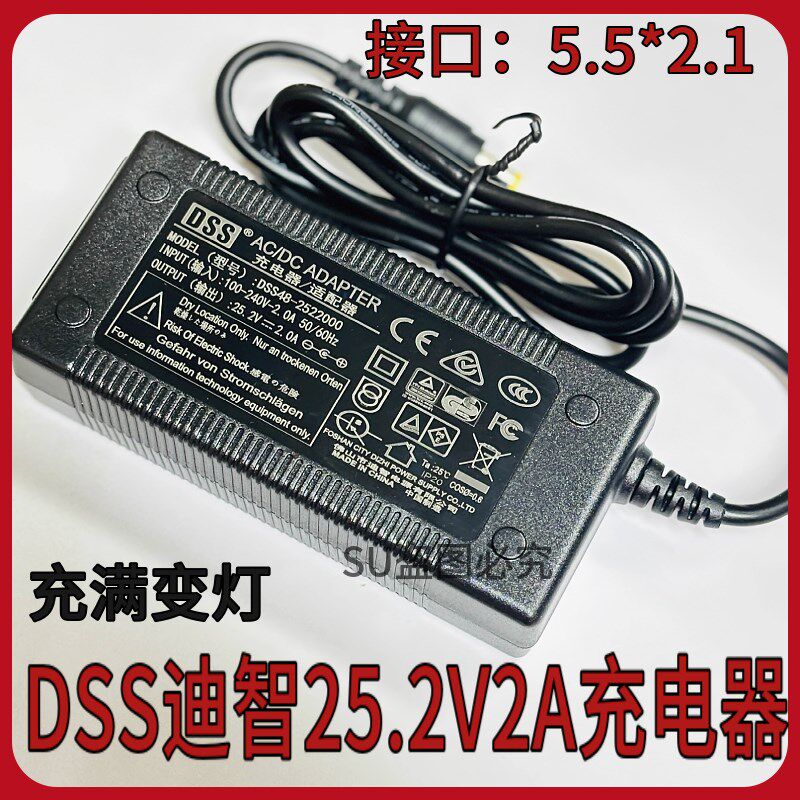 DSS迪智25.2V2A6串24V锂电池组24V2.6Ah充电器 型号DSS48-2522000