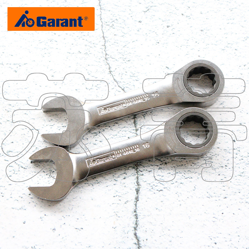 德国原装进口霍夫曼GARANT 开口/棘轮 梅开扳手 短型 8 mm-19 mm