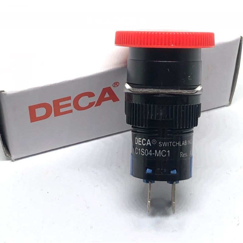 台湾DECA进联C1S04-MC1急停开关按钮双路6脚2开2常闭开孔16MM
