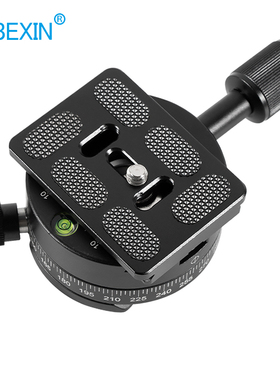 铝合金全景云台夹座三脚架单反相机快装板360度旋转720接片球台底座摄影摄像配件