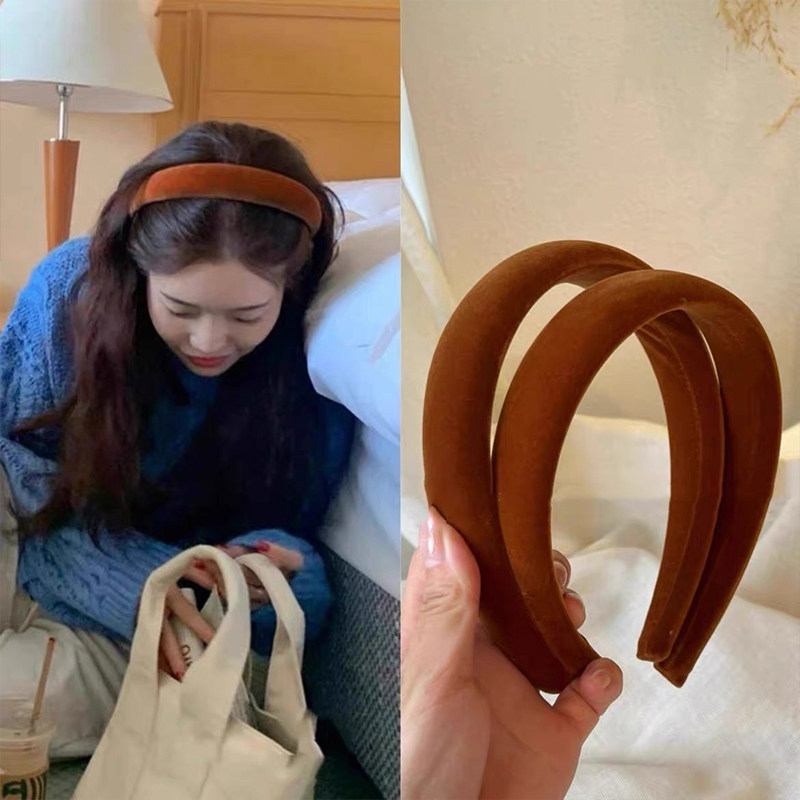 兔小洁发箍海绵日韩焦糖色头箍