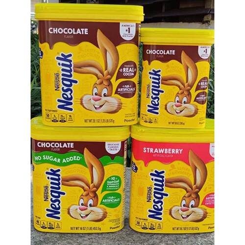 Nesquik No Suger Chocolate Drink冲饮无糖草莓巧克力可可粉